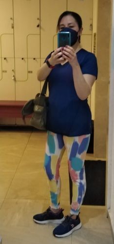 Customer photo review of Leggins Deportivos Mujer Estampado Pintura Multicolor - TFIT 972