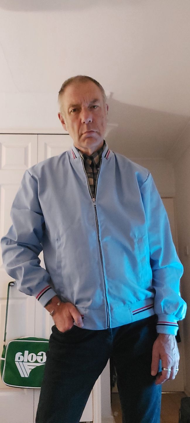 Customer photo review of Monkey Jacket - Made in England - Sky Blue