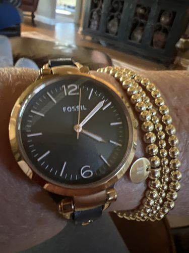 Customer photo review of old english initial juno bracelet (4mm)