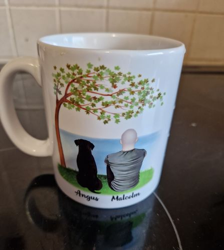 Customer photo review of Man & Dogs - Best Friends Personalised Mug