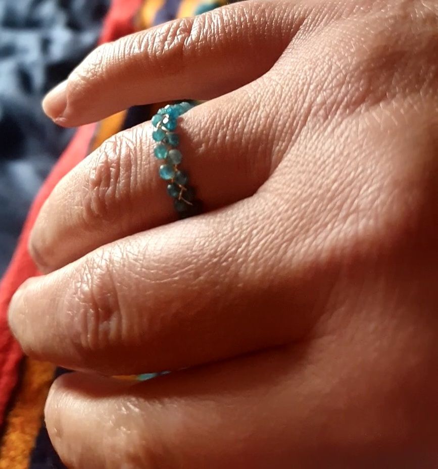 Customer photo review of Apatite Bleue Bague