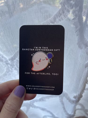 Customer photo review of [PREORDER] Ghost ARMY Pin