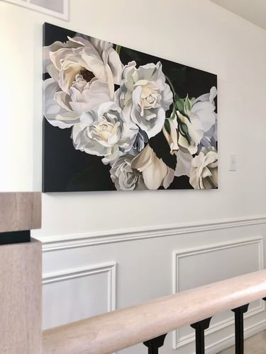Customer photo review of 'White Roses' Framed Canvas (47" x 31")
