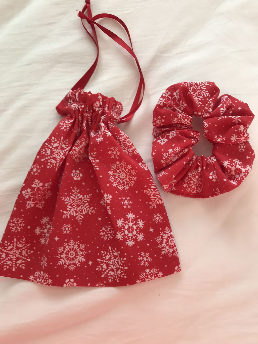 Customer photo review of All Over Snowflakes Polycotton Fabric