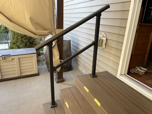 Customer photo review of Handrail Stairs Rails (Top Rail or Middle Rail)