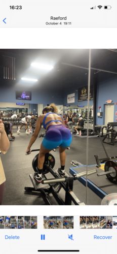 Customer photo review of Blue Wrap Sports Bra