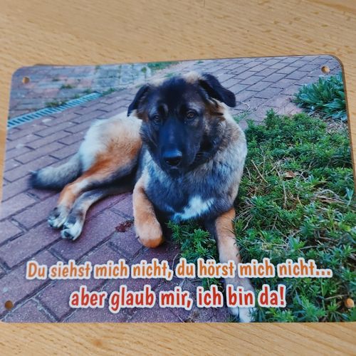 Customer photo review of Hunde-Türschild mit Foto & Wunschtext
