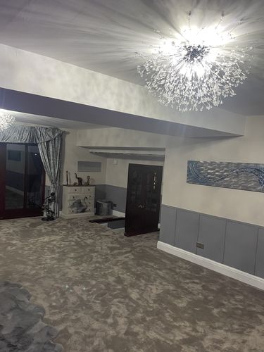 Customer photo review of Modern Beaded Sputnik Crystal Flush Mount Ceiling Light