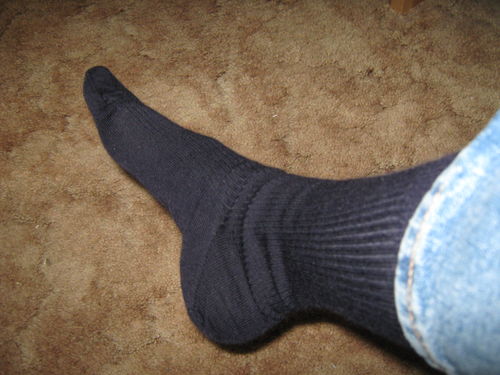Customer photo review of Vagden "Non-Elastic Top" Merino Wool Dress Socks
