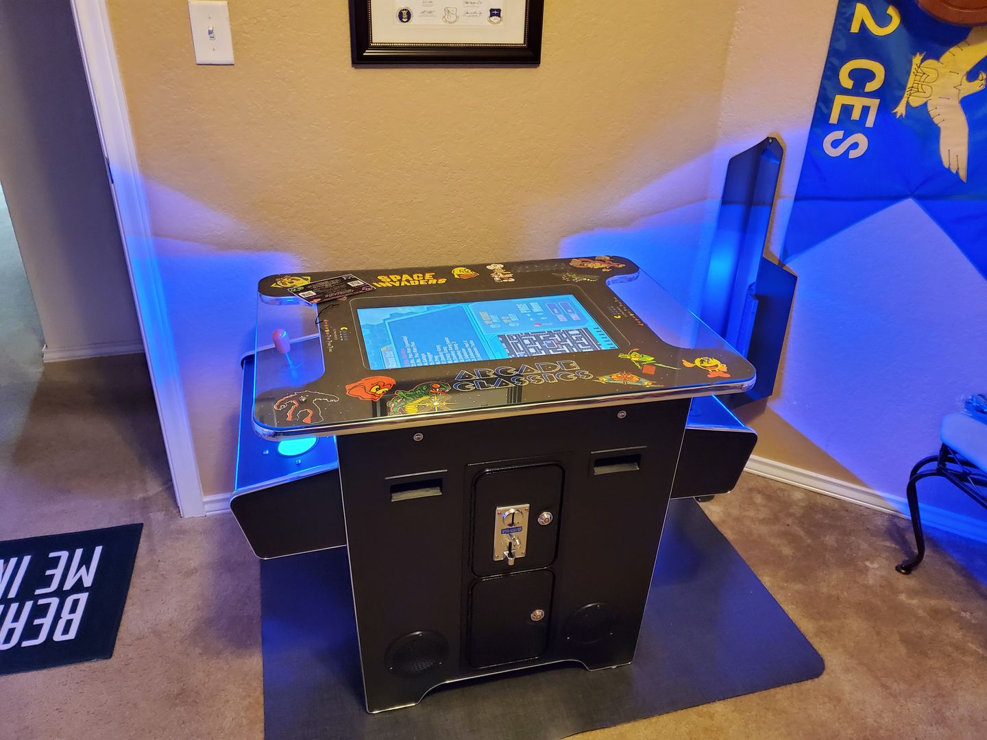 Customer photo review of Cocktail Arcade Machine 412 w/ Track Ball - Blk retro