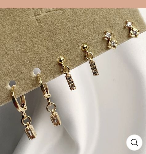 Customer photo review of Dainty Diamonds Earring Set