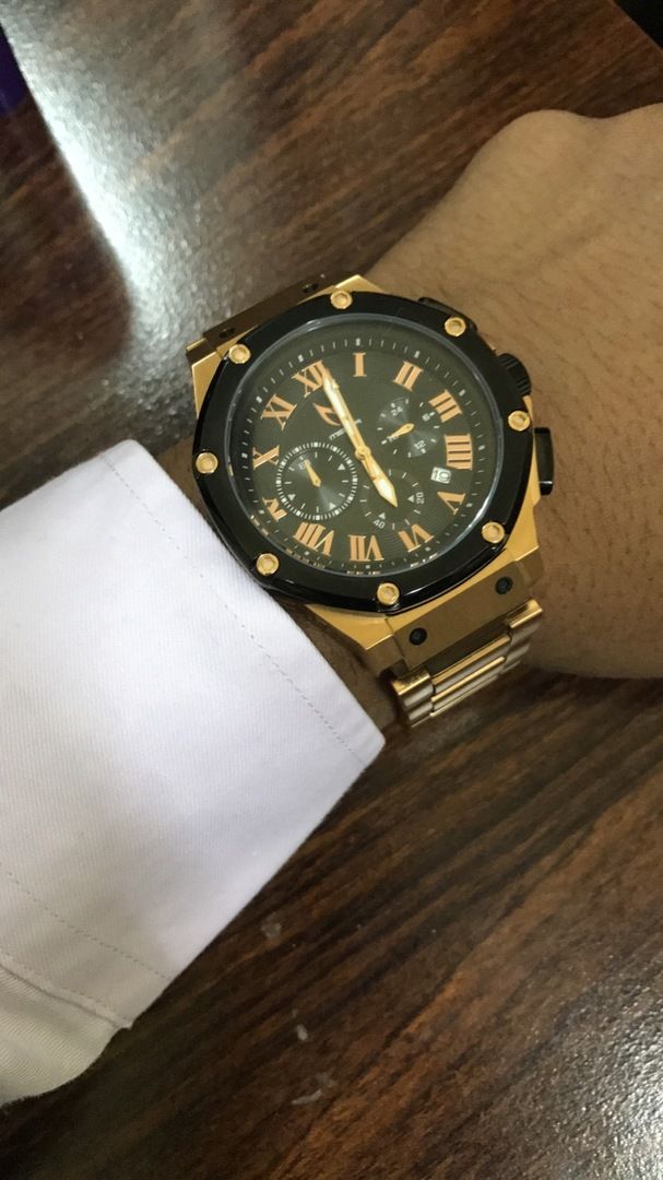 Customer photo review of AM139SS - AMBASSADOR ROSE GOLD / BLACK / SS BAND