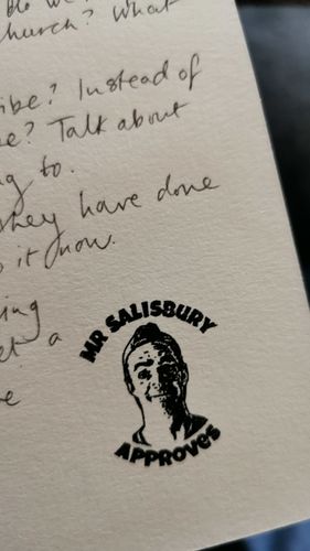 Customer photo review of Self-Inking Face Stamp