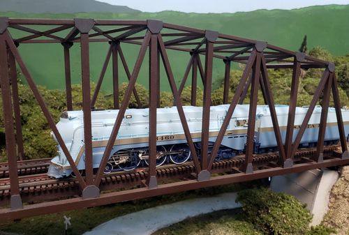 Customer photo review of BLI 7350 ATSF Blue Goose, #3460, As-Delivered w/ 3460 on side of tender, Paragon4 Sound/DC/DCC, Smoke, HO Scale