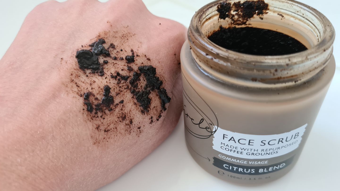 Customer photo review of Coffee Face Scrub - Citrus Blend For Dry Skin