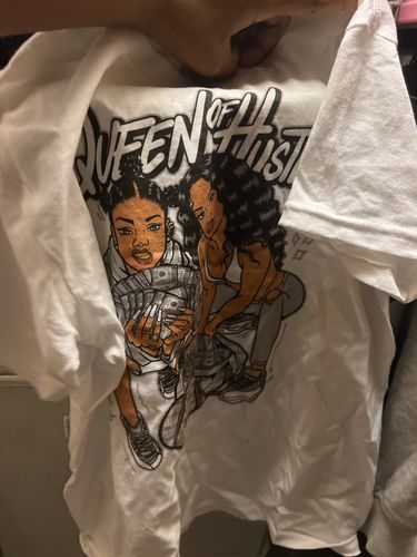 Customer photo review of Jordan 12 Stealth DopeSkill T-Shirt Queen Of Hustle Graphic