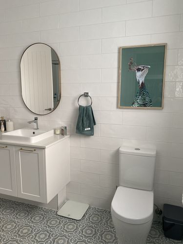 Customer photo review of Pea Hen - Green Stretched Canvas Wall Art Peahen/Peafowl Bird Australia