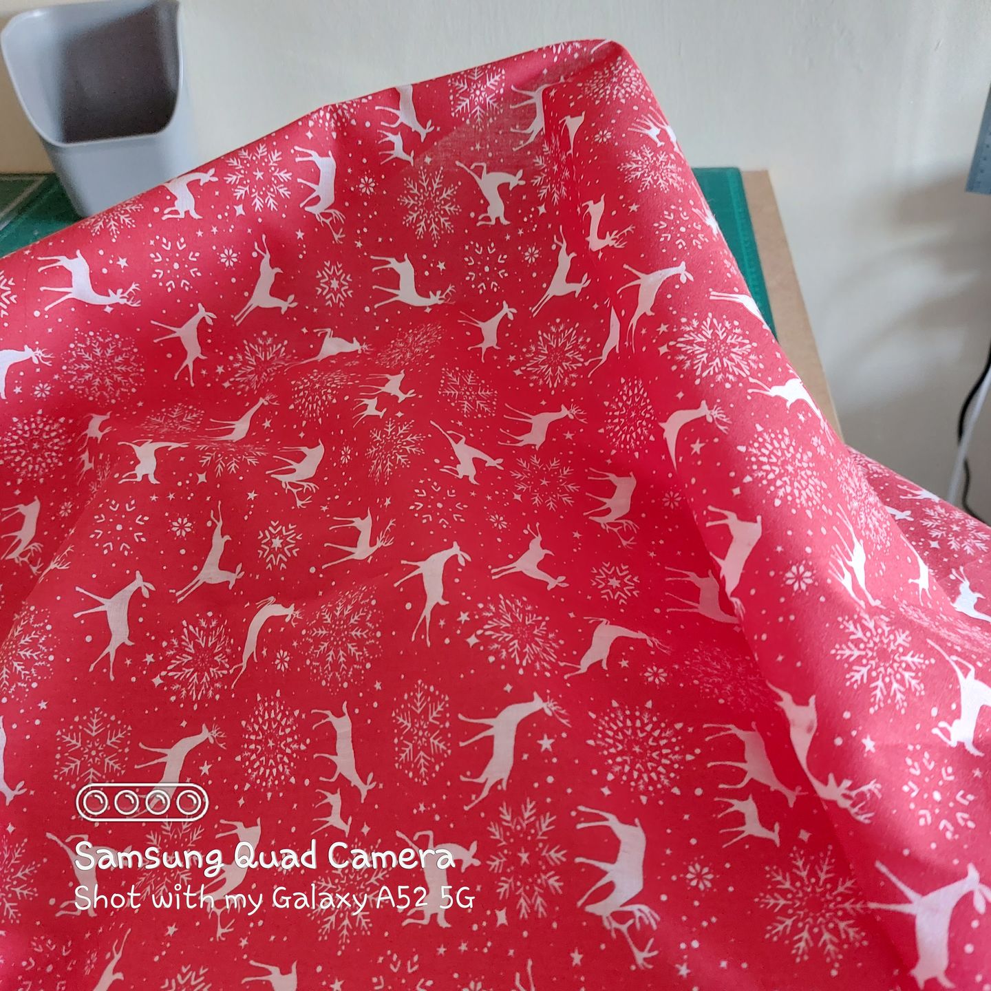 Customer photo review of Reindeer Polycotton Fabric