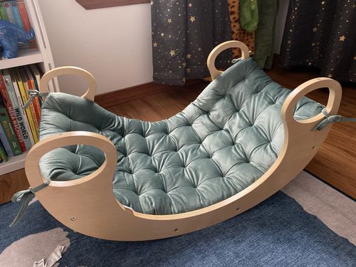 Customer photo review of Large Rocker Pillow - Sage