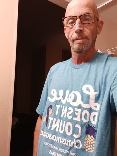 Customer photo review of Love Doesn't Count Chromosomes - Unisex T-Shirt