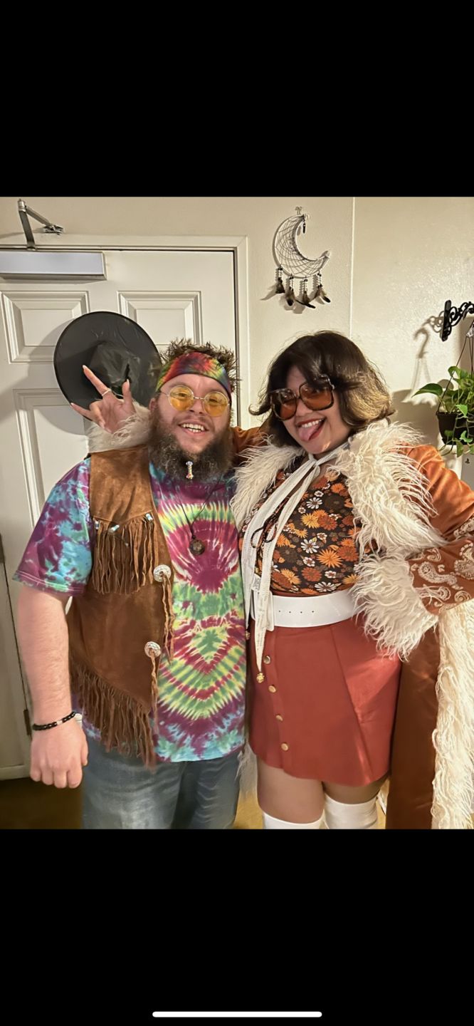 Customer photo review of Hippie Leather Fringe Vest