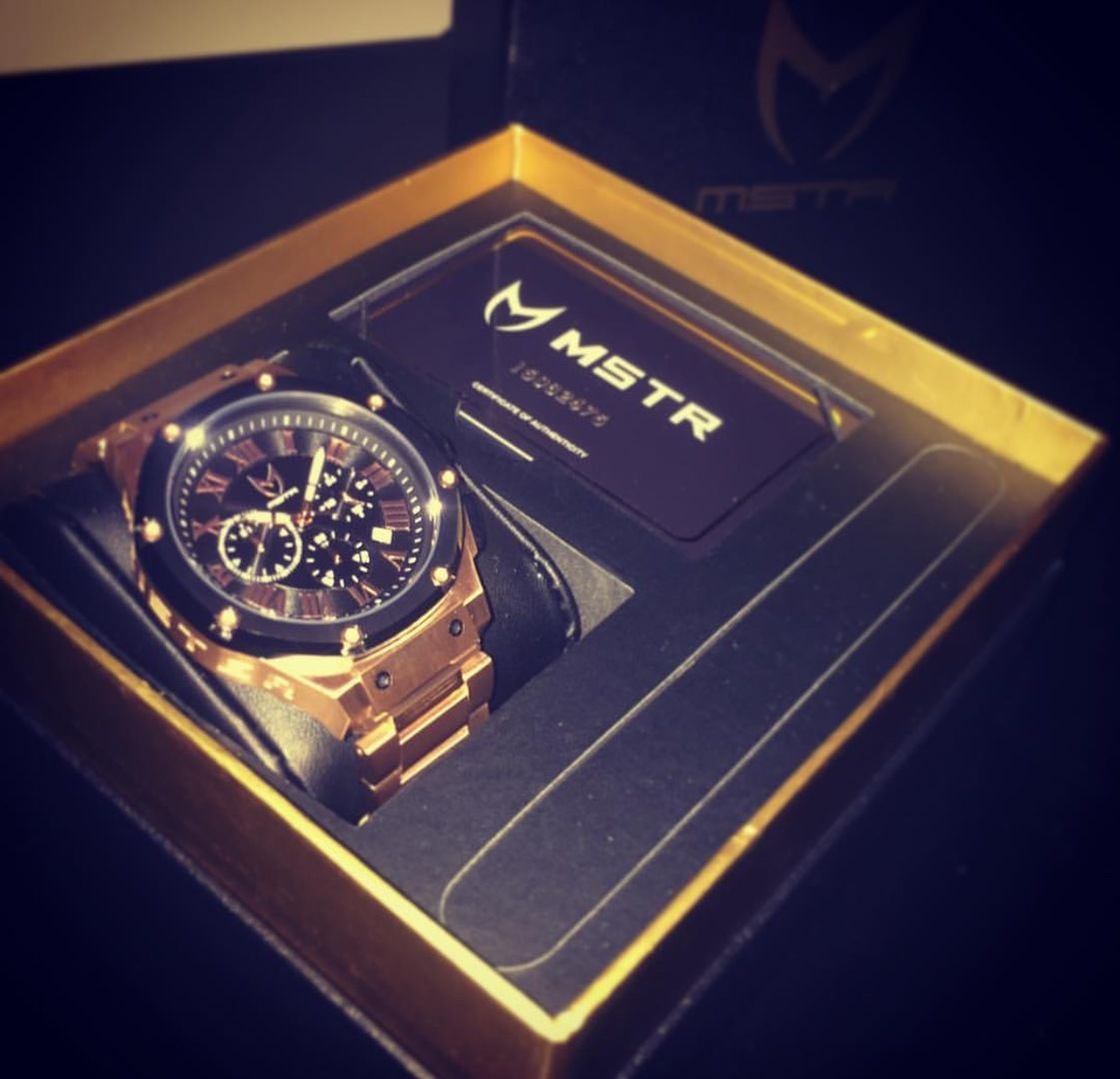 Customer photo review of AM139SS - AMBASSADOR ROSE GOLD / BLACK / SS BAND