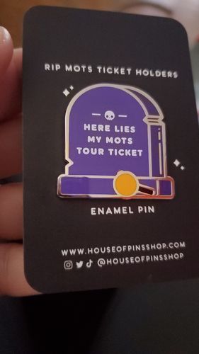 Customer photo review of MOTS Tour Tombstone Pin