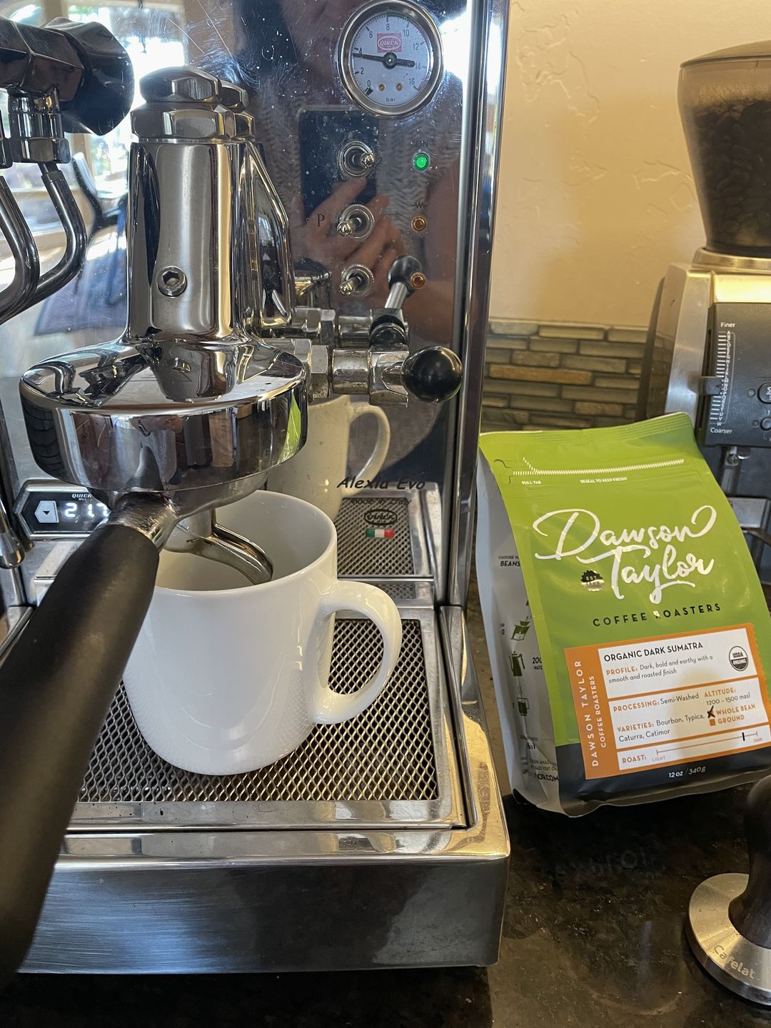 Customer photo review of Organic Dark Sumatra Mandheling