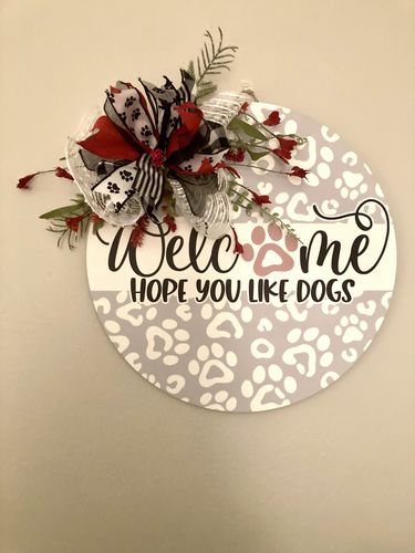 Customer photo review of 1.5"X10yd Paw Print White/Black RG1776X6