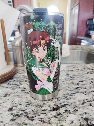 Customer photo review of Sailor Moon Tumbler Cup Custom Anime Sailor Jupiter Car Accessories