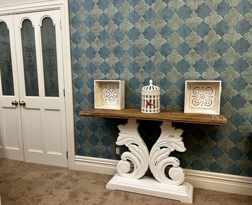 Customer photo review of Moroccan Tile Wallpaper - 5 Colours