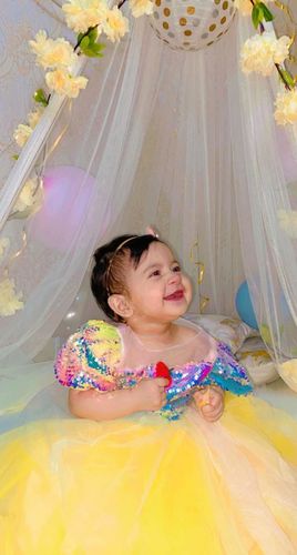 Customer photo review of Baby Girl  Rainbow Birthday Party Princess Dress