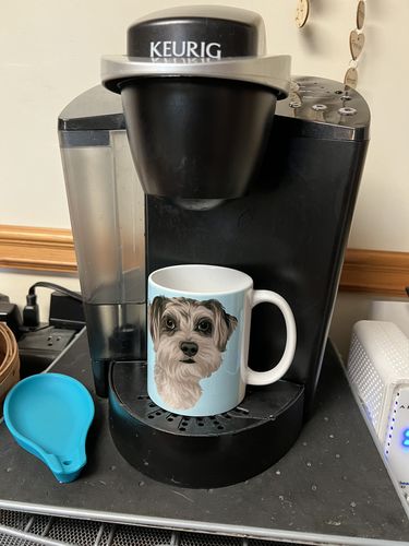 Customer photo review of Custom Pet Print Coffee Mug
