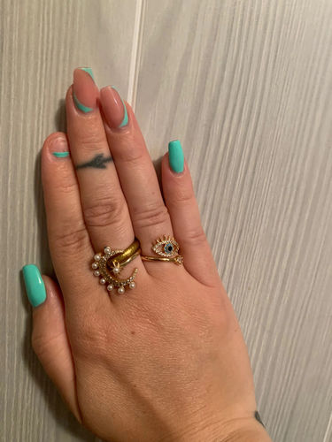 Customer photo review of Evil Eye Protection Ring