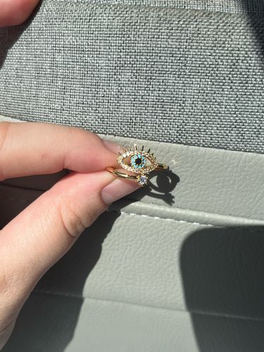 Customer photo review of Evil Eye Protection Ring