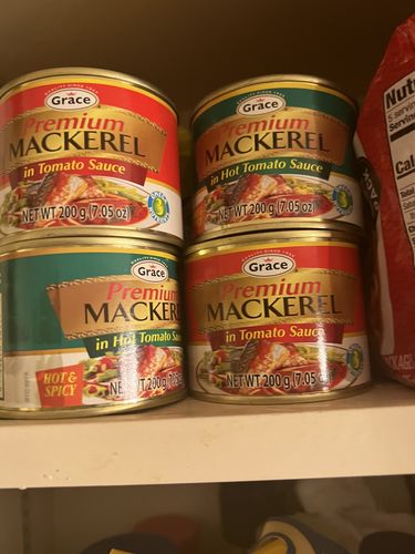 Customer photo review of Grace Premium Mackerel In Tomato Sauce, 7.05oz (Single, 2 or  4 Pack)