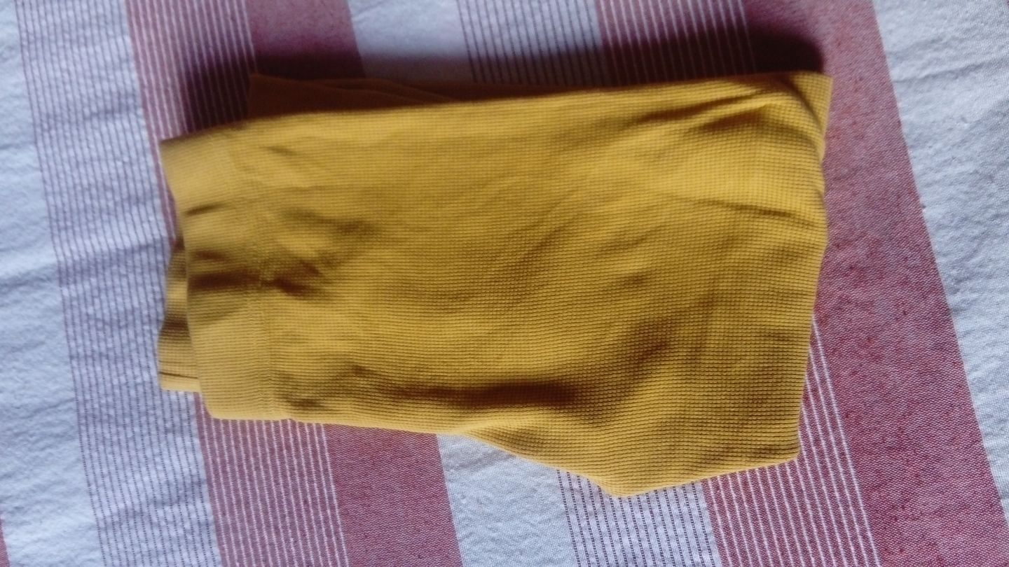 Customer photo review of Legging Léni en piqué de coton ocre
