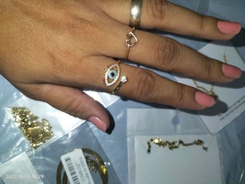 Customer photo review of Evil Eye Protection Ring