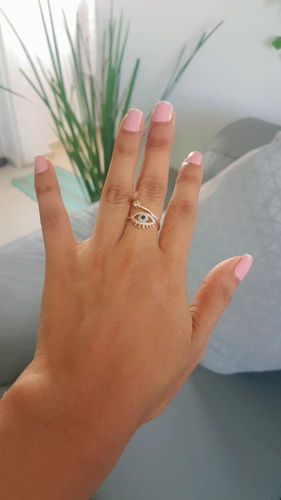 Customer photo review of Evil Eye Protection Ring