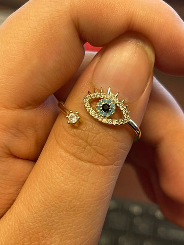 Customer photo review of Evil Eye Protection Ring