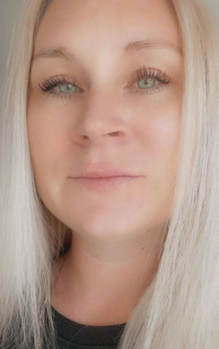 Customer photo review of Ocean Green Colored Contact Lenses