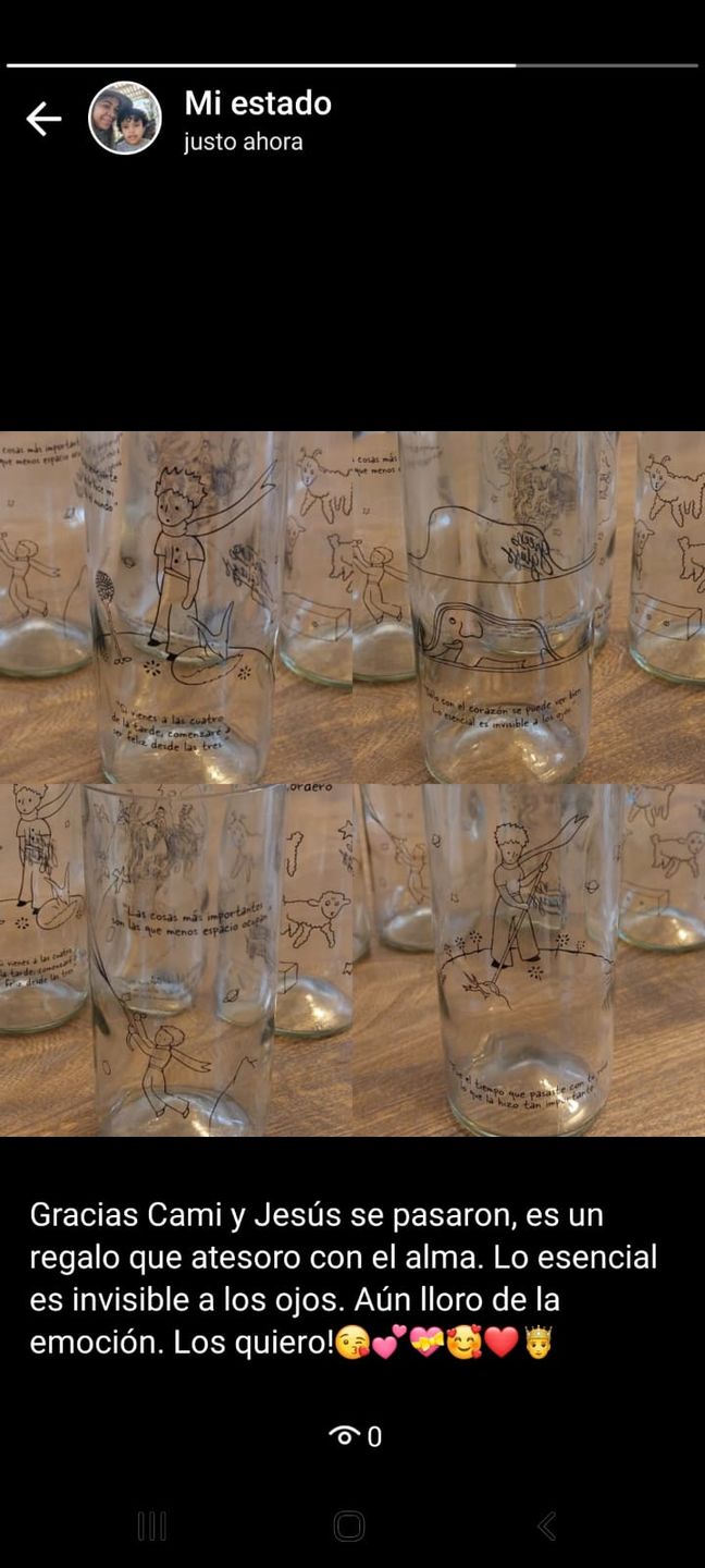 Customer photo review of El Principito Juego de 6 Vasos