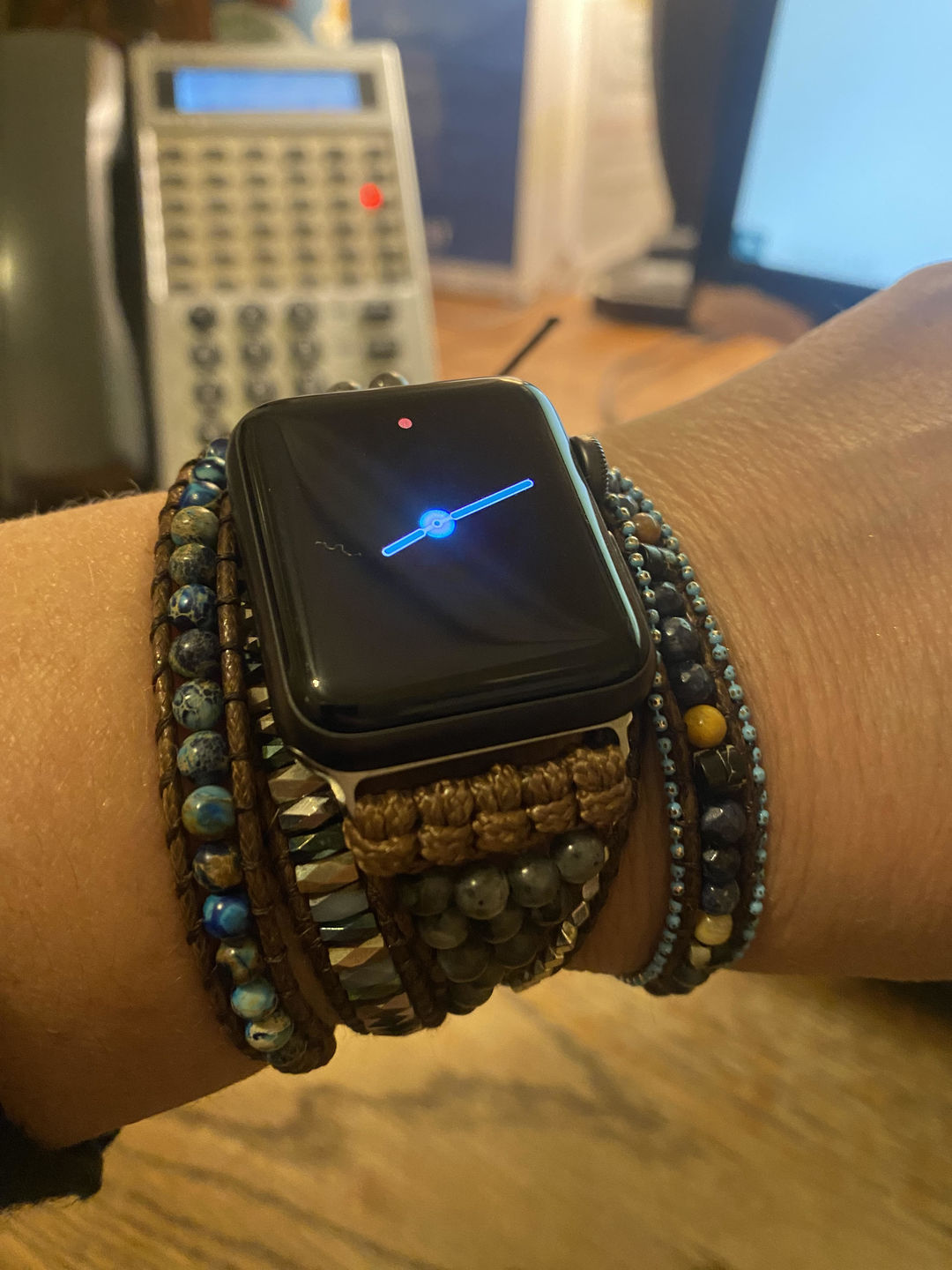 Customer photo review of Serene Ocean Apple Watch Strap
