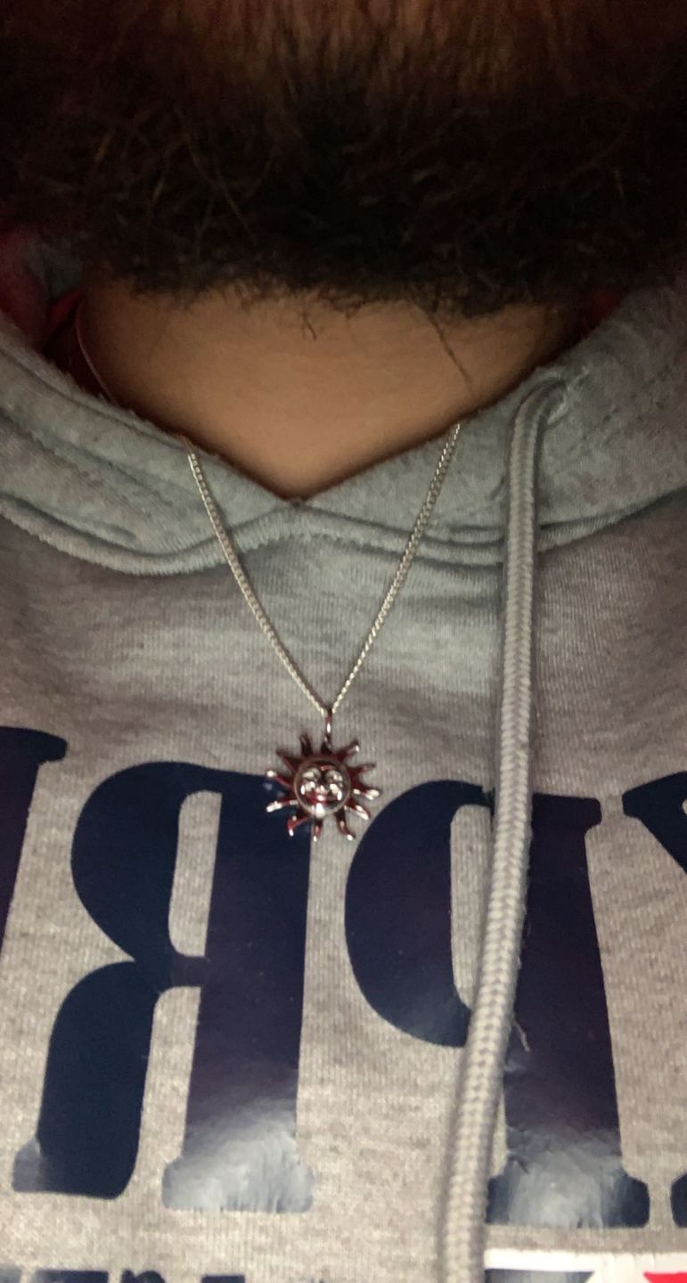 Customer photo review of AZTEC SUN PENDANT