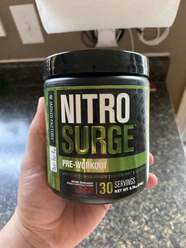 Customer photo review of NITROSURGE PRE-WORKOUT POWDER