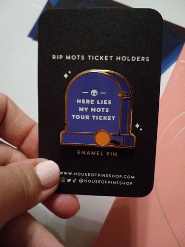 Customer photo review of MOTS Tour Tombstone Pin