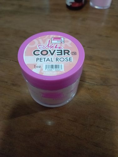 Customer photo review of Acrílico Make Cover Petal Rose 1 oz Fantasy Nails