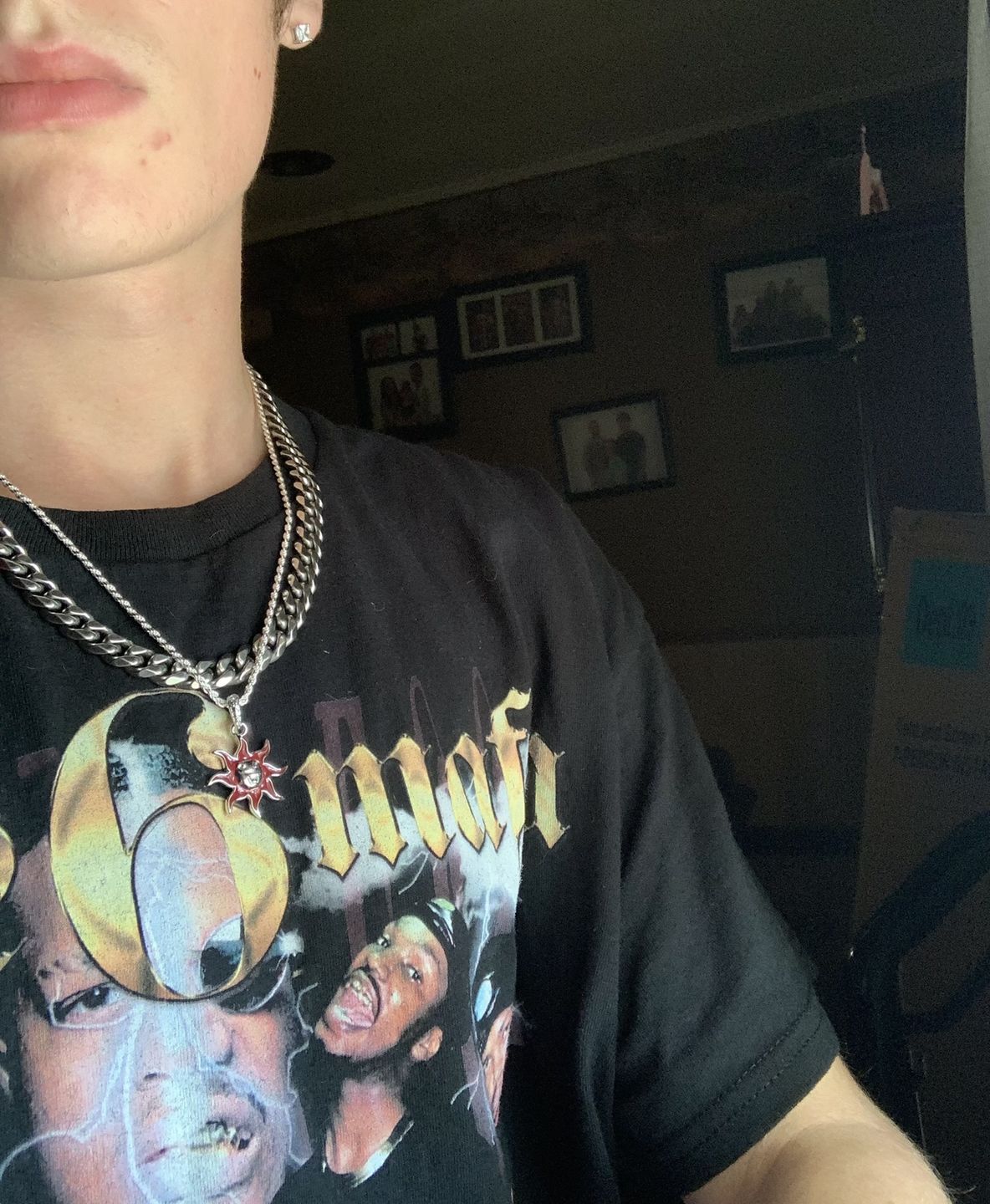 Customer photo review of SUNNY THE SOMBER SUN PENDANT