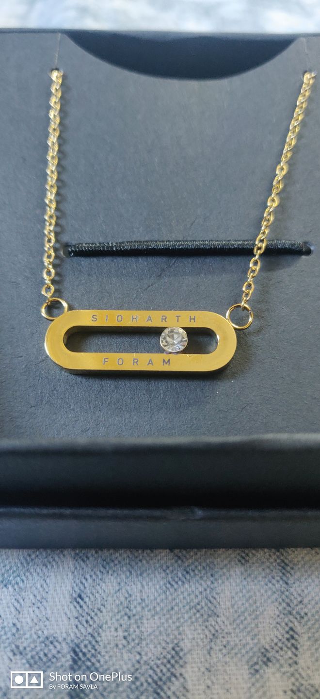 Customer photo review of Personalised Eternal Pendant