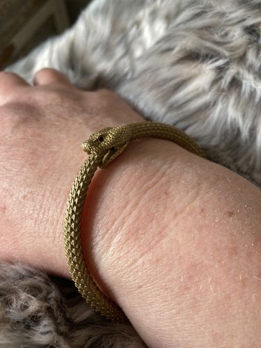 Customer photo review of Brass Ouroboros Bracelet